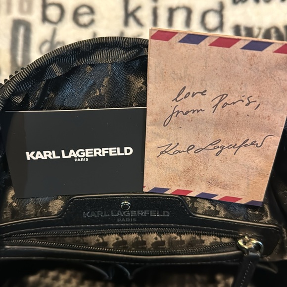 NWT Karl Lagerfeld Nylon Multi Color Backpack With 2 Side Pockets & Front Pocket - Picture 11 of 16